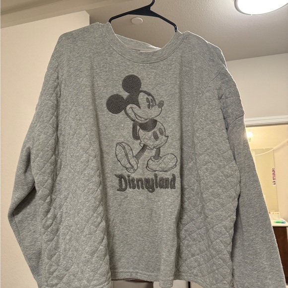 Disney Gray Sweatshirt with Mickey Mouse Design - Picture 1 of 4